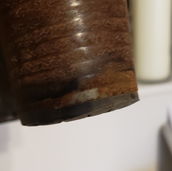 Aldo Leather Suede Platform Knee Boots Sandy Tan Color Fall Winter Tread Great 6 - Picture 9 of 10